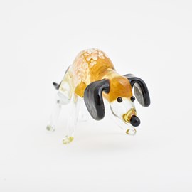 Sculpture en verre Chien