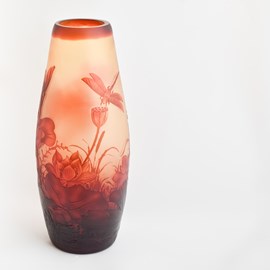 Vase en verre Libellule et Lotus