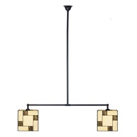 Lampe T Tiffany 2 lumières Mondriaan Cube